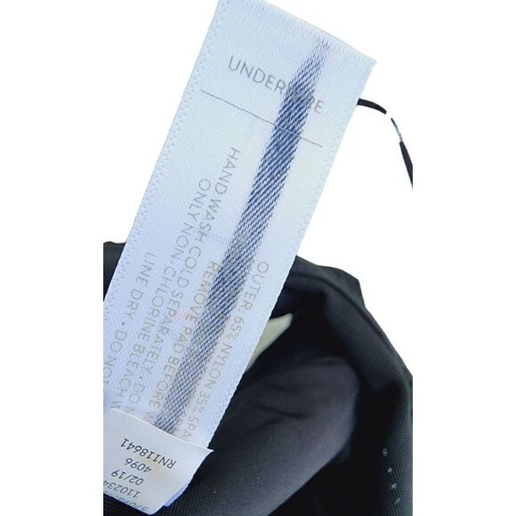 Livi Womens Sports Bra Black Mesh Racerback Spaghetti Cross Strap Nylon Size 14 - Picture 5 of 6